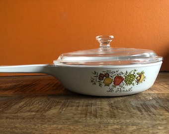 Vintage Corning Ware Spice of Life Skillet with Lid