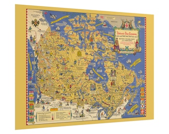 Hudson's Bay Company Map Print | Historic Canada & Arctic Trading Posts