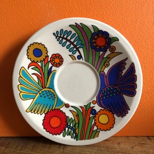 Acapulco Villeroy and Boch -  Acapulco Villeroy et Boch saucer. Lovely rare Villeroy Boch Acapulco / Villeroy and Boch saucer Pigeon Art