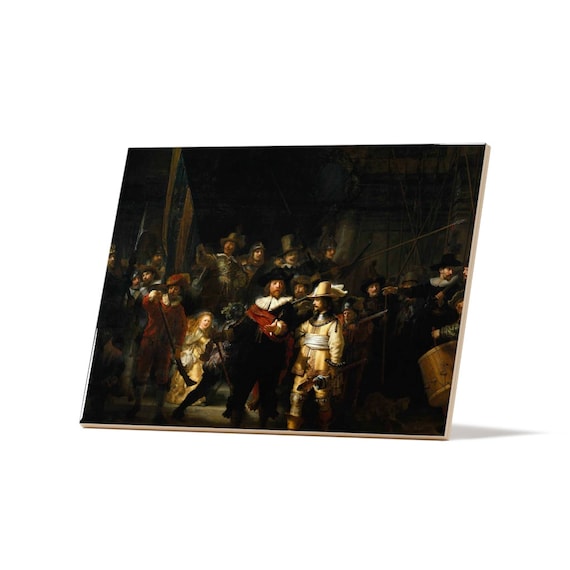 レンブラント『夜警』複製（セラミックタイル）、オランダ美術 - Etsy 日本