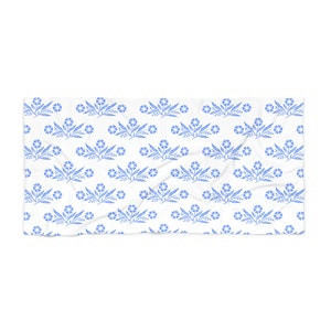 Ręcznik plażowy Vintage Corningware Blue Cornflower – miękka mieszanka poliestru zdjęcie 2