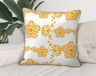 Butterfly Gold Pyrex Pillow Cover | Velvet Border, Retro Kitchen
