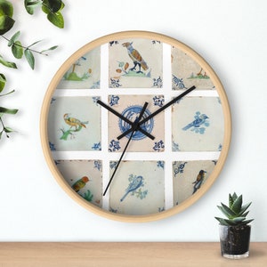 Netherland Holland Porcelain Inspired Delft Blue Christmas Netherlands Gifts Blauw Delft Wall Clock Delft Blue Wall Clock Nederland Tiles