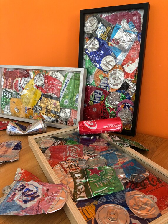 Aluminium Soda and Beer Cans Wall Art. Unique Colourful Etsy