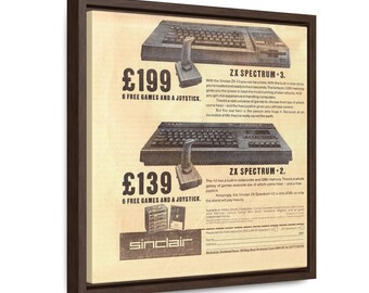 シンクレアZXスペクトラム広告キャンバスプリント – 80年代レトロ
