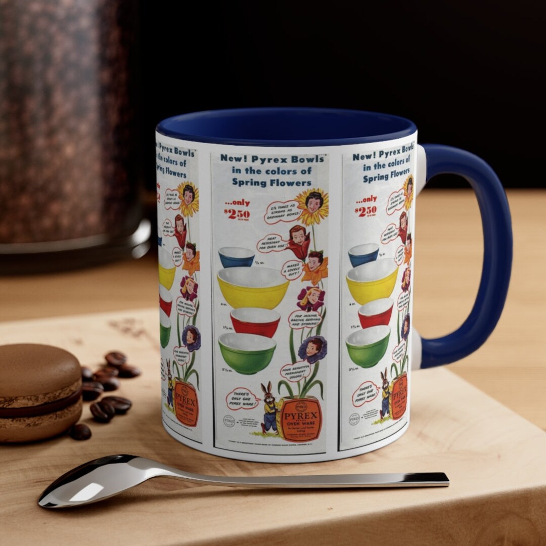 Pyrex Mugs Vintage Pyrex Advert Coffee Mug, Retro Pattern, 11oz - Etsy