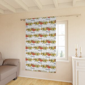 Spice of Life Curtain: Vintage Corningware Design, Blackout Polyester image 3
