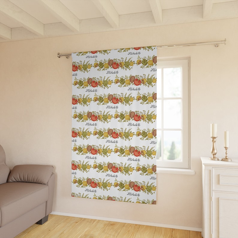 Spice of Life Curtain: Vintage Corningware Design, Blackout Polyester image 3