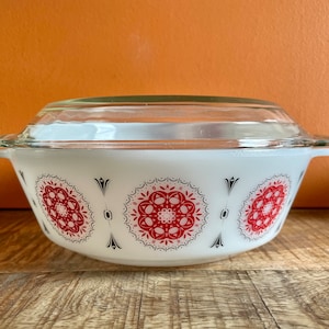 Zeldzame 1970 JAJ Pyrex rode kleedje Pyrex vintage braadpan. Vintage JAJ Pyrex JaJ Engeland. Pyrex Ovenschaal 509 Rare Pyrex rare HTF Pyrex