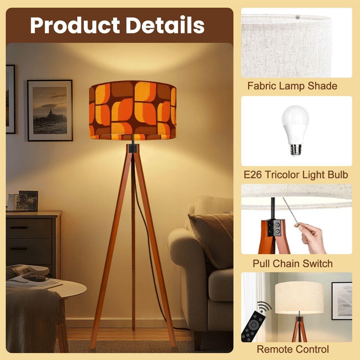 Floor lamp orange - Etsy 日本