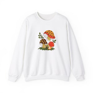 Vintage Inspired 70s Sears Merry Mushroom Unisex Crewneck Sweatshirt - Iconic 1970s Mushroom Design Unisex Heavy Blend Sears Mushroom