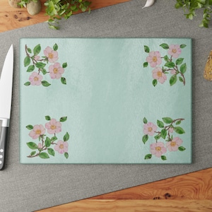 Vintage Franciscan Desert Rose Glass Cutting Board | Mid-Century Modern Kitchen Décor California Pottery inspired Franciscan China