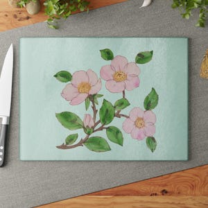 Vintage Franciscan Desert Rose Glass Cutting Board | Mid-Century Modern Kitchen Décor California Pottery inspired Franciscan China