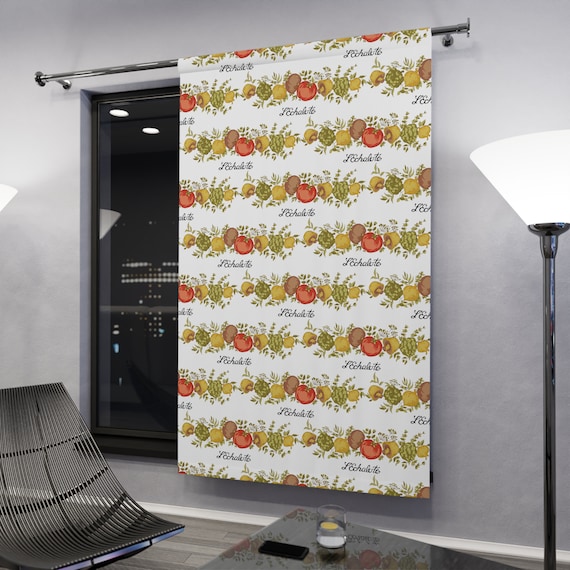 Spice of Life Curtain: Vintage Corningware Design, Blackout Polyester