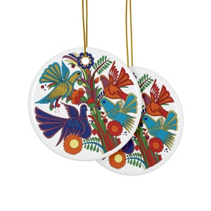 Acapulco Villeroy Ceramic Ornaments (1pc, 3pcs, 5pcs, 10pcs) Inspired by Villeroy Acapulco Pigeon pattern Bird Lover Vintage Christmas