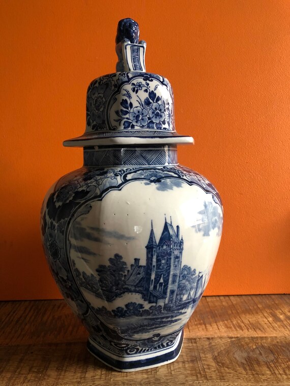 Delfts Blauw Delft Pottery Delft Ware Porcelain Vase or Ginger Etsy