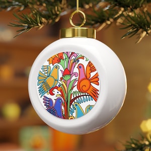 Villeroy and Boch Acapulco Decor Ornament. Lovely inspired by Villeroy Boch Acapulco Villeroy and Boch Pattern Christmas Ball Ornament