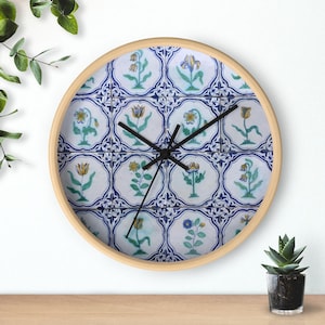 Netherland Holland Porcelain Inspired Delft Blue Christmas Netherlands Gifts Blauw Delft Wall Clock Delft Blue Wall Clock Nederland Tulips