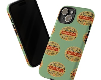 Fire-King Jade-ite Vintage Sticker Phone Case - Retro Collector&#39;s Edition Tough Cases. Vintage Fire King Jadeite collectors Phone Case Gift