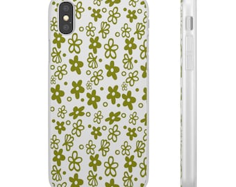 Crazy Daisy Corelle Phone Case, Spring Blossom Green, Vintage Pyrex Inspired