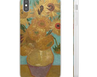 Van Gogh Sunflowers iPhone Case, Dutch Painting Art Flexi Case