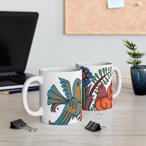 Villeroy und Boch Acapulco Inspired Repro Pigeon 11oz Tasse. Villeroy Boch Acapulco Muster Villeroy und Boch Keramik Kaffeetasse