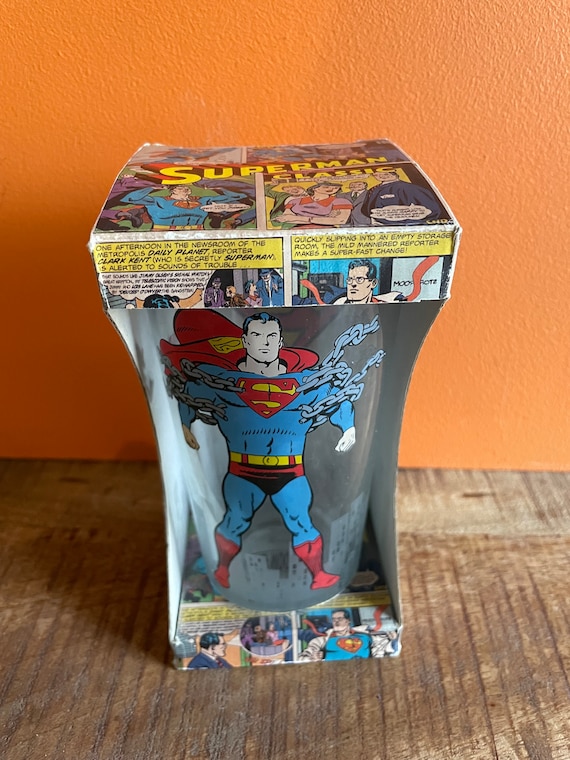 Vintage Superman Glass, DC Comics Collector's Item (14oz)
