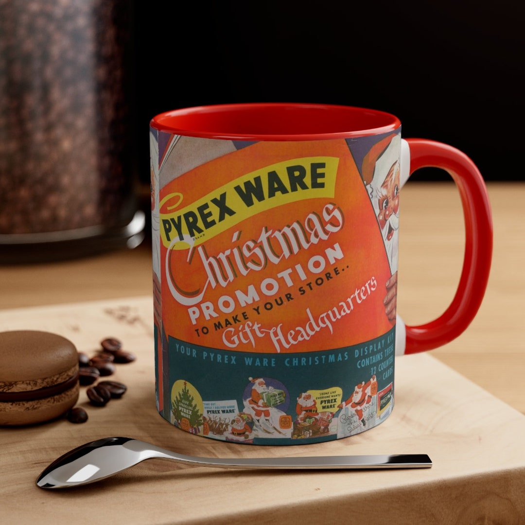 Pyrex Mugs Vintage Pyrex Christmas Advert Mug – Two-tone Ceramic Coffee Cup - Etsy