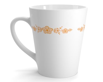 Tazza da latte in ceramica dorata a forma di farfalla, ispirata al Pyrex degli anni '70, 12 once