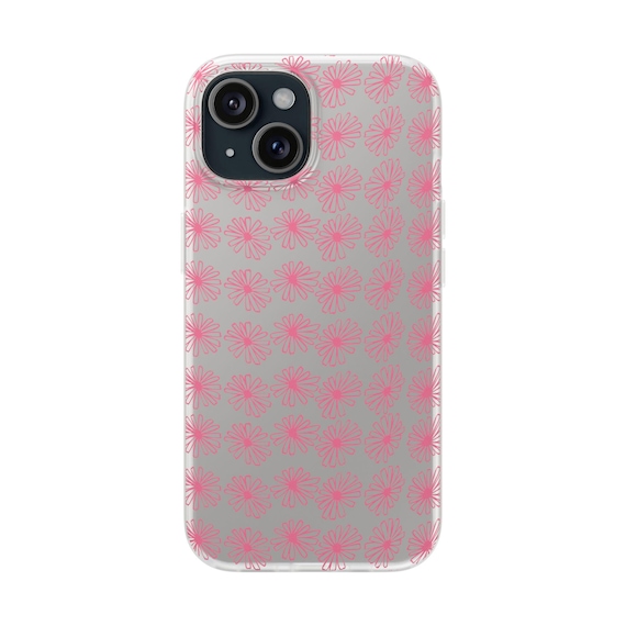 Vintage Pink Daisy Phone Case – Retro Floral Cover for iPhone & Samsung