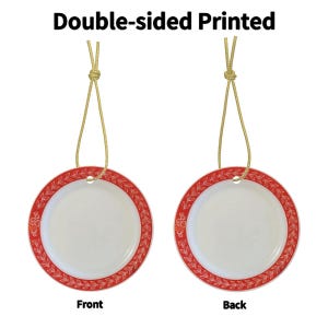 Pyrex Tableware by Corning Restaurant ware Pyrex Red Laurel Pattern Ceramic Ornament: The Perfect Vintage Christmas Decoration