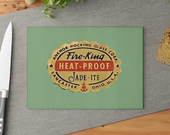Vintage Anchor-Hocking Fire-King Jade-Ite Inspired Glass Cutting Board