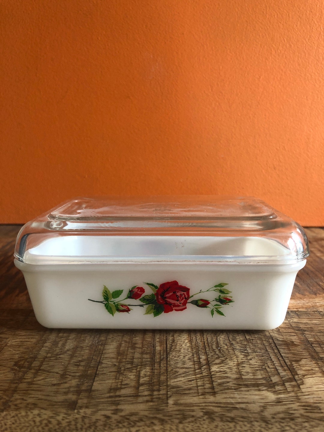 RARE Pyrex Butter Dish Jaj Pyrex Brio Rose Butter Dish. Etsy