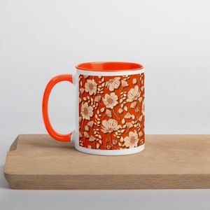 Retro 70s Coffee Mug - Vintage Mug Mug with Color Inside Vintage Coffee Mug. 1970s Coffee Mug Retro Kitchen - Vintage Kitchen