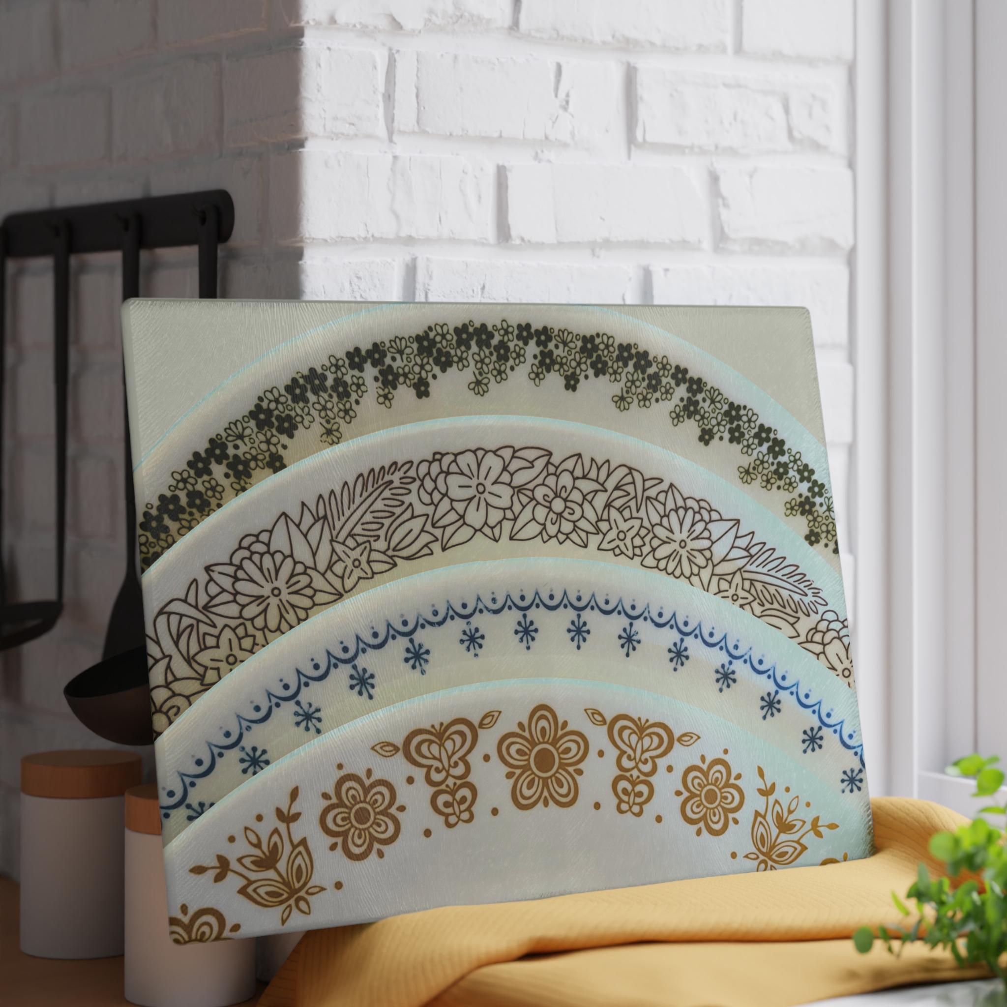 ヴィンテージ風強化ガラスカッティングボード - パイレックス