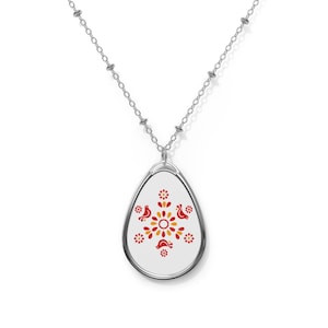 Pyrex Jewelry Pyrex Inspired Pyrex Friendship Pyrex Vintage Friendship Pyrex Vintage Rare Pyrex Rare Pyrex Jewelry Oval Necklace