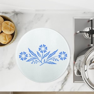 Corningware Blue Cornflower Corning Ware pattern inspired  small Glass Cutting Board –Cornflower Blue Corning Ware Collectors item Gift