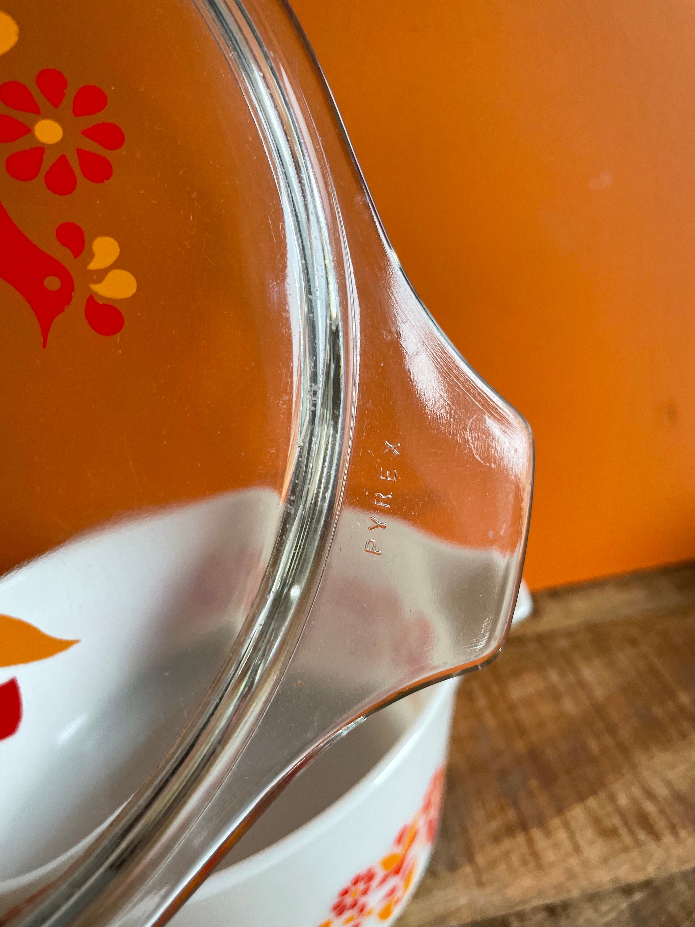Vintage Pyrex Friendship Casserole, Orange Cinderella Bowl With