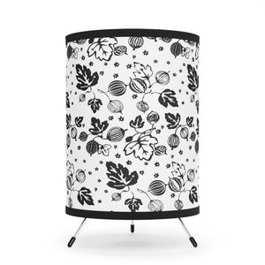 Tripod Lamp with High-Res Printed Shade, US\CA plug Pyrex Gooseberry Pattern Inspired