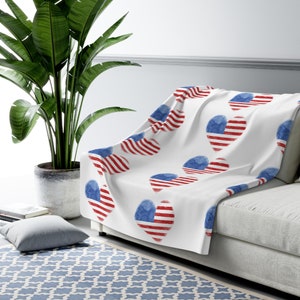 American Flag - Love America - The Stars and Stripes, Old Glory, the Star-Spangled Banner USA Love Sherpa Fleece Blanket