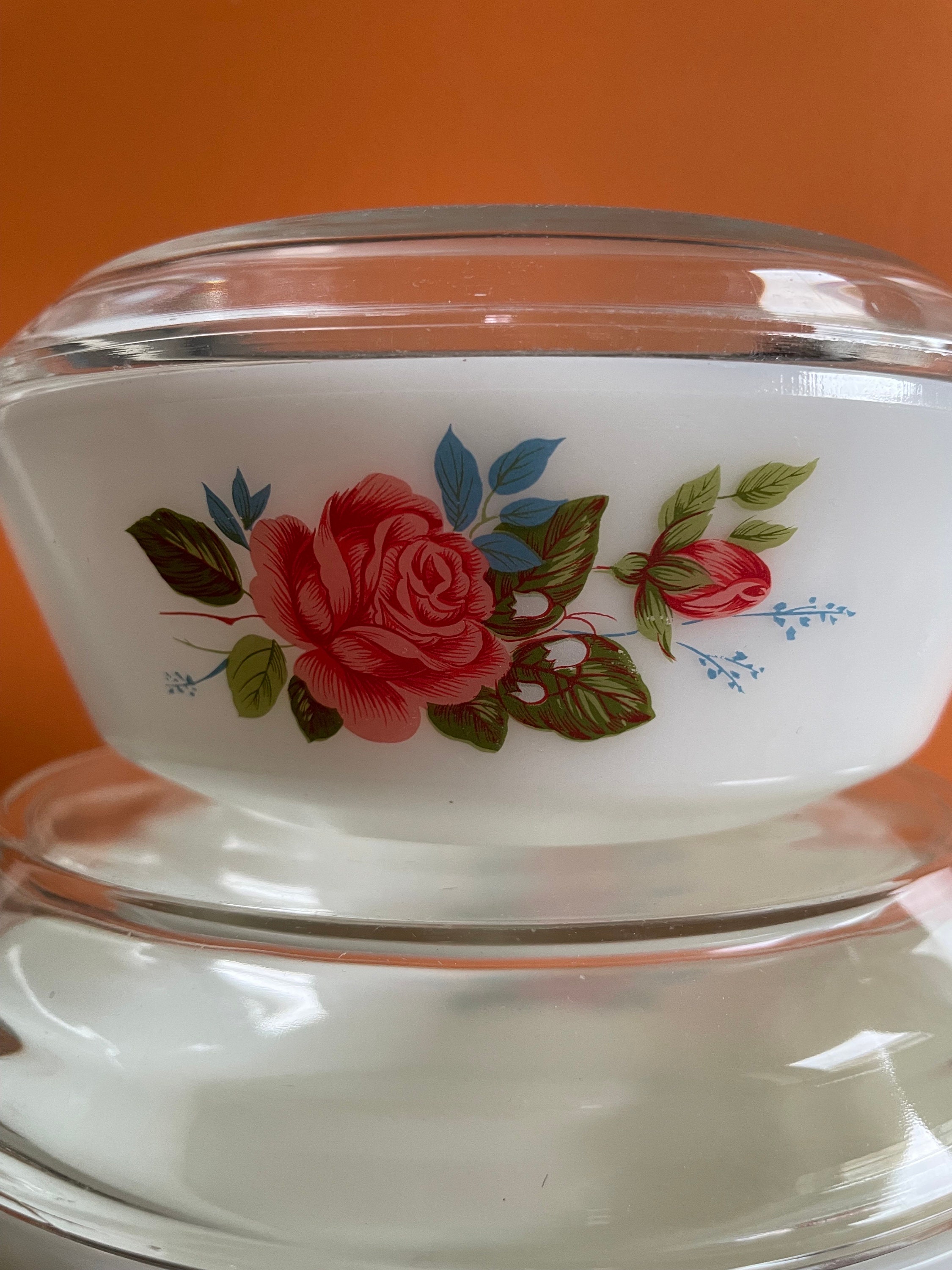 Set JAJ England Pyrex Cottage Rose Casserole 505 + 509 + 513 Set JAJ England Pyrex Cottage Rose Casserole 505 + 509 + 513
