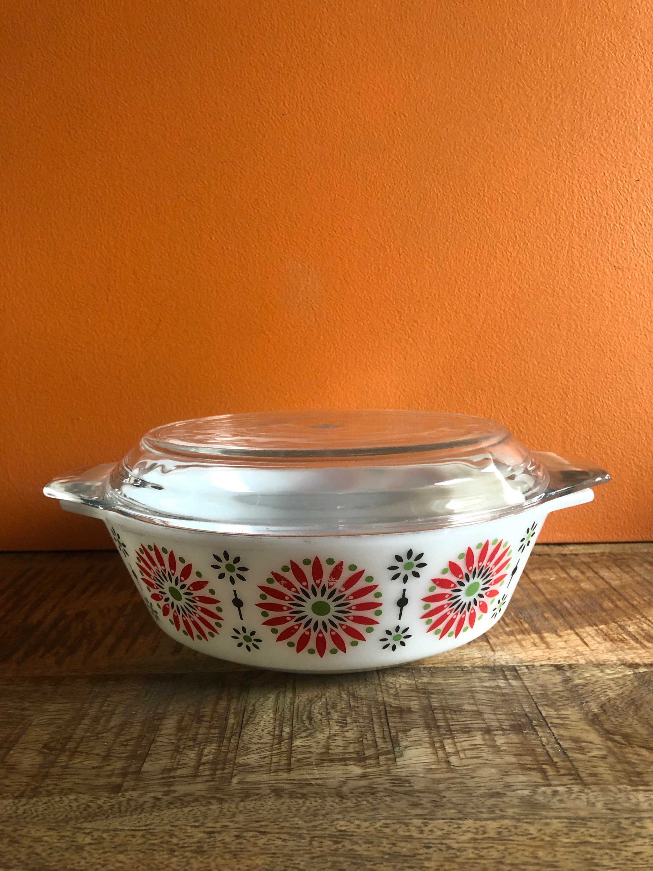 Rare JAJ Pyrex Red Iris Casserole, Vintage England Pyrex 509 - Etsy