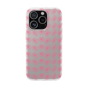 ヴィンテージピンクのデイジースマホケース - iPhone & Samsung用レトロ花柄カバー 画像 2