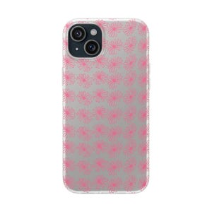 ヴィンテージピンクのデイジースマホケース - iPhone & Samsung用レトロ花柄カバー 画像 3