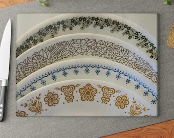 ヴィンテージ カッティングボード ヴィンテージ風強化ガラスカッティングボード - パイレックス