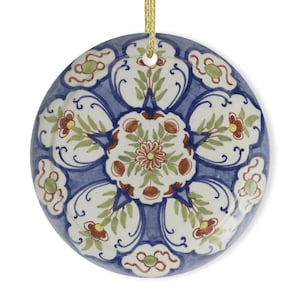 Delftware Ornament - Dutch Blue Porcelain - Inspired by Antique Amsterdam 16th Century Plate - Classic Delft Blue Decor