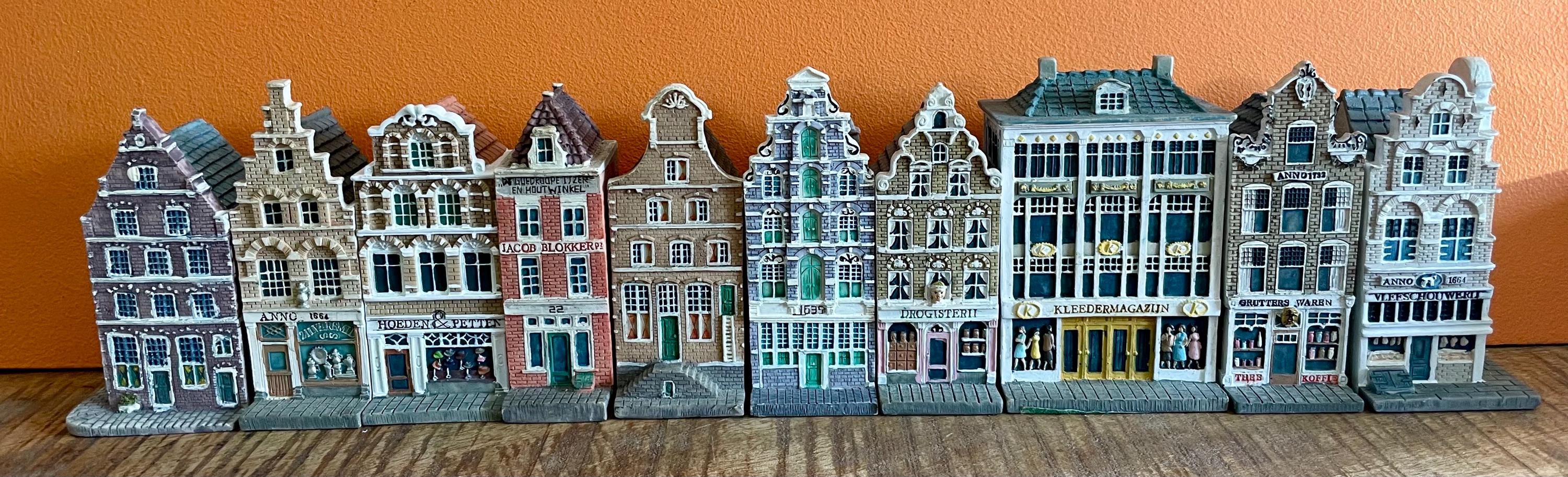 オランダ　ミニチュアハウス 10点セット klm オランダ航空 ミニチュアハウス 10個セット