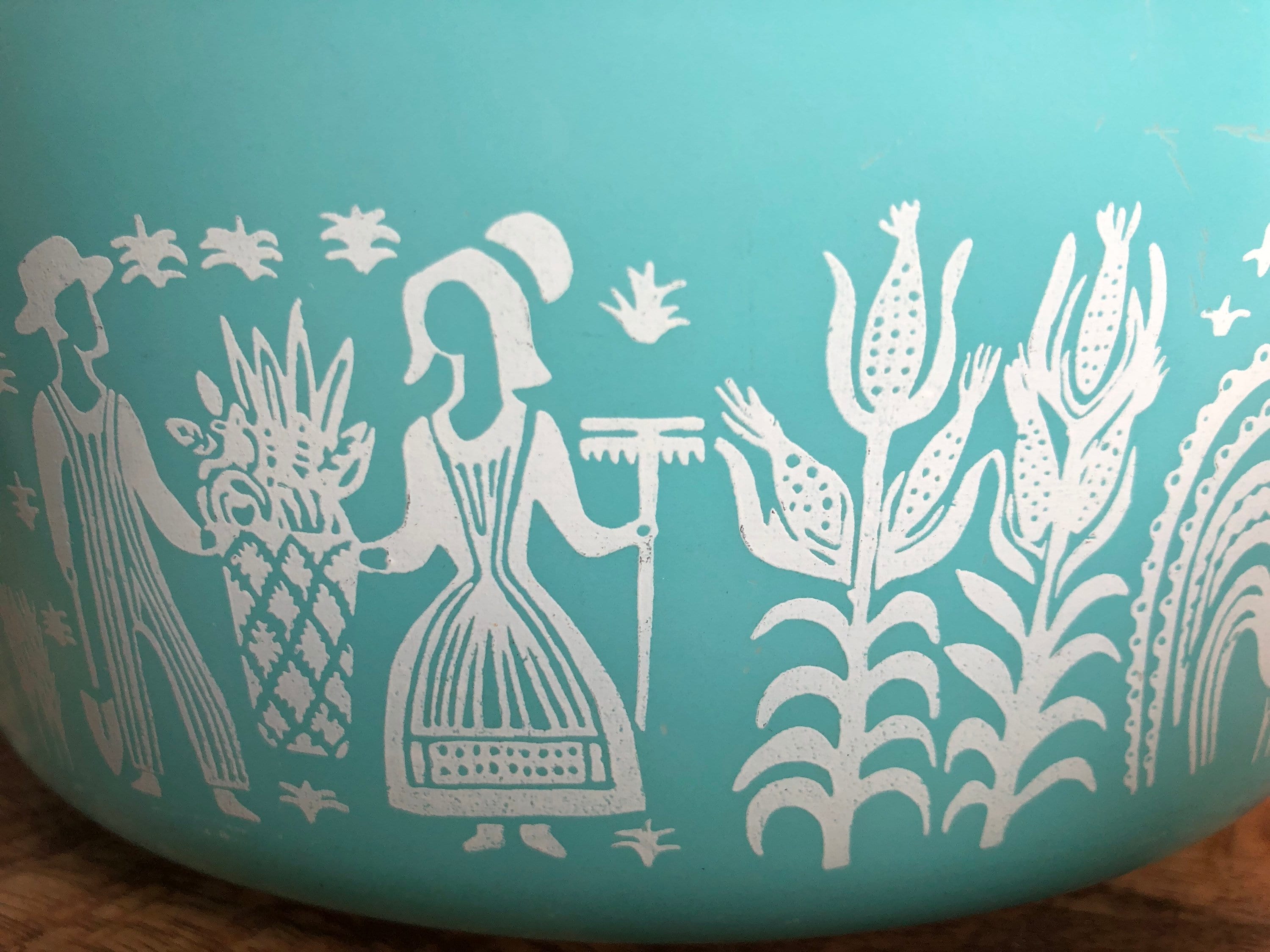 希少　パイレックス　バタープリント　アーミッシュ　キャセロール　 2個 希少パイレックスバタープリントアーミッシュキャセロール 2個