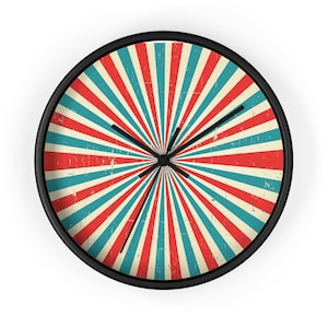 Starburst Wall Clock, Atomic Wall Clock Wood, Mid Century Modern Wall Clock, Wall Clock Unique, Wall Clock Farmhouse, Retro Wall Clock