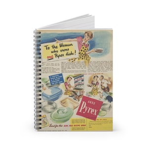Pyrex rare Vintage Pyrex Notebook for your Pyrex Mixing Bowls - Pyrex Bowls - Pyrex 933 - Pyrex Big Bertha Pyrex Butter dish recipes